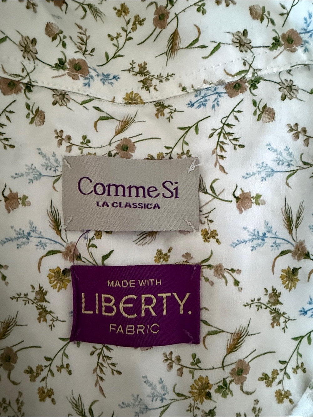 Comme Si La Shirt Classica, made with Liberty Fabric-Emma Victoria Cotton Poplin - Picture 6 of 7